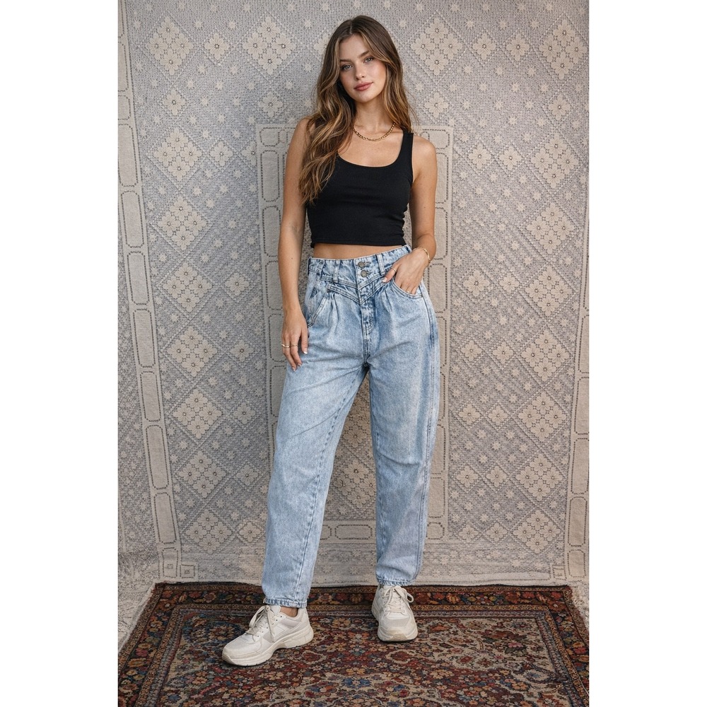 VINTAGE 90s Brittania High-Waisted Pleated Mom Jeans Size 6‎